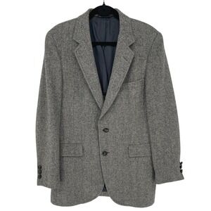 Vintage 1981 Hart Schaffner & Marx Racquet Club Sport Coat 40R‎ 100% Wool Gray